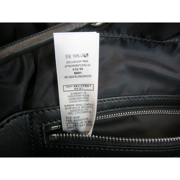 NWT BURBERRY RUCKSACK BLACK NYLON BUCKLE LEATHER BACKPACK BAG MEDIUM $1290 main image 10
